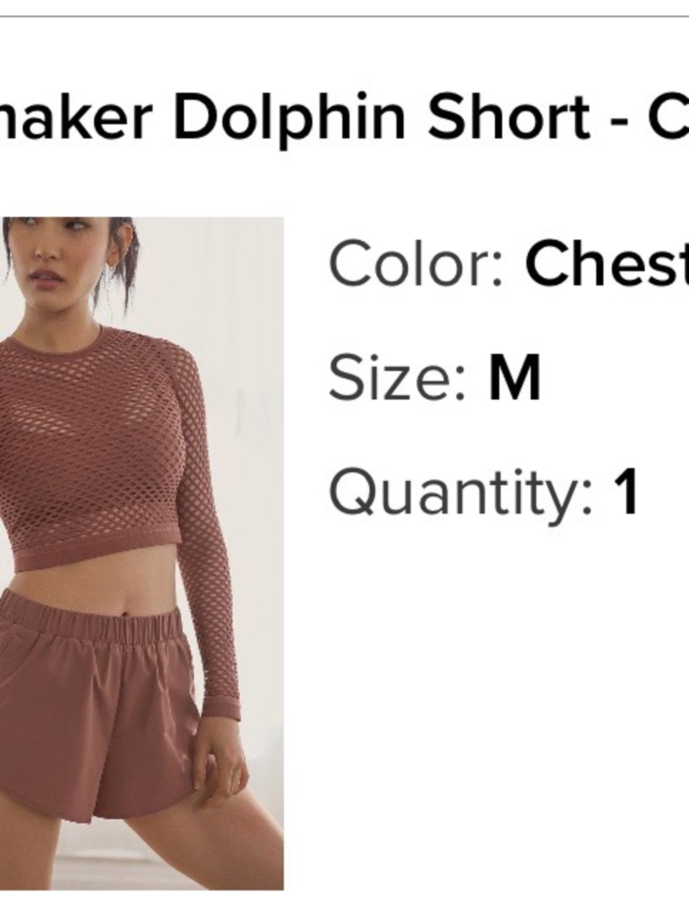 ALO Yoga Chestnut Athletic Dolphin Shorts